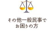  その他一般民事で（詐欺被害、医療事故等）お困りの方